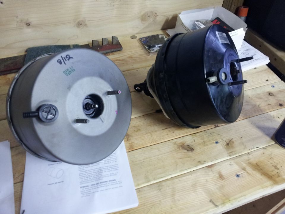 OEM brake booster and new