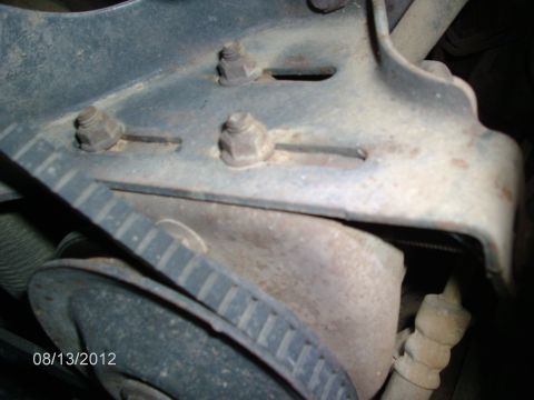 1979 Ford F-150 - Engine belt and bracket detail, dated 08/13/2012.