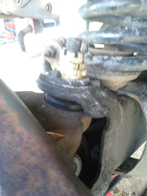 1996 Ford Bronco - Put the balljoint nut back on and tighten the nut to 85 to 100 ft/lbs. tighen more till the hole for the cotter pin is open and insert it.…