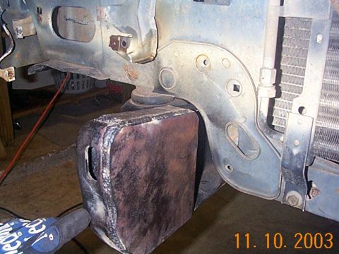 1986 Ford Bronco - passenger side boxed in.