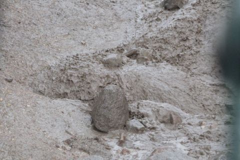 1985 Toyota 4Runner - Muddy terrain with rocks and tire tracks.