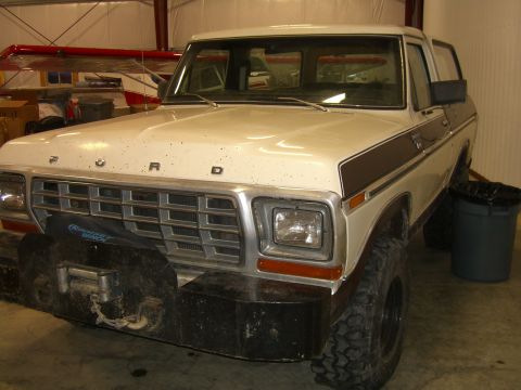 1979 Ford Bronco - This 1979 Ford Bronco features a winch and an aftermarket bumper, suggesting off-road capabilities.
