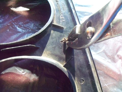 1979 Ford Ranchero - If applicatable, you can remove the padded panel from the gauge cluster surround panel by using a pair of pliers and straightening the clip…