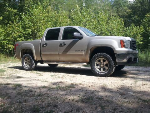1995 Ford F-150 - This GMC Sierra pickup truck is parked on a dirt road surrounded by trees.