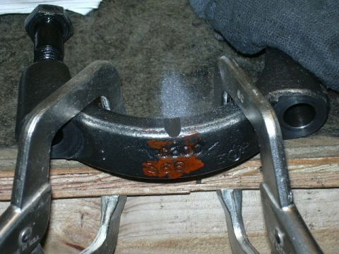 1991 Ford Bronco - Filling a notch in the bearing cap for the air line to the locker
