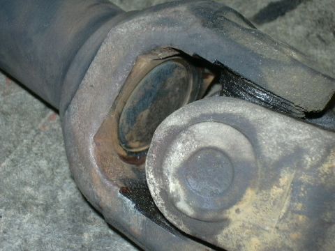 1991 Ford Bronco - This cap needs to be tack welded so the spring I have to add in the slip yoke won't pop it out.