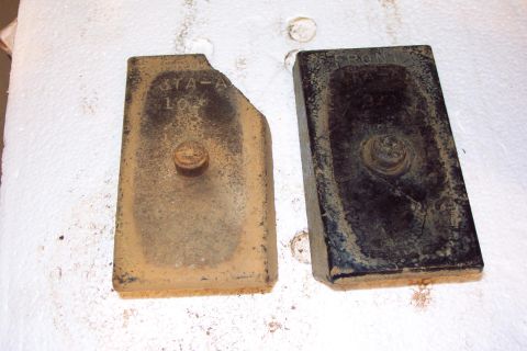1996 Ford Bronco - Broken Axle Angle Wedge & Replacement Taken From a '93 (drivers side) ~ 3" x 5" x 11/16" to 1-5/16" Taper ~7.9 Degrees