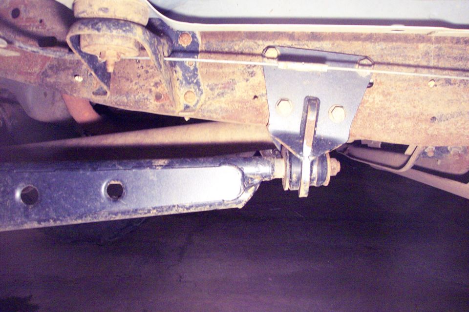 Thinking about using the existing radius arm bolts for mounting at the front.