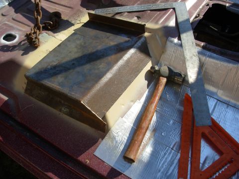 1983 Ford Bronco - I cut this from some scrap metal & had it broken at a fab shop. Now I have to adjust it to fit the floor, drill a few holes, add some nut p…