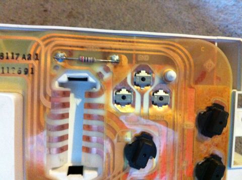 1992 Ford F-150 - Reference image of the oil gauge resistor.