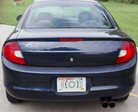 2000 Dodge Neon - Rear view of a dark blue 2000 Dodge Neon sedan parked outdoors.