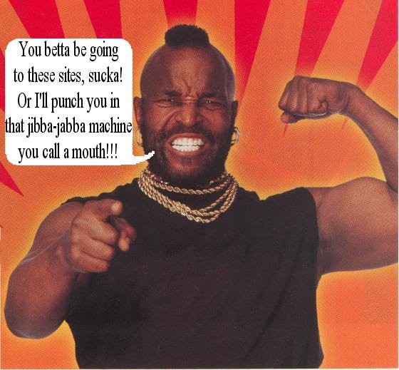 Mr. T pointing and flexing, with speech bubble
