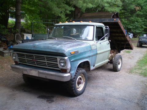 1979 Ford Bronco - This Ford truck appears to be a dump truck, not a 1979 Bronco.