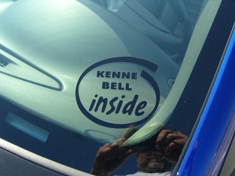 2007 Ford Mustang - A sticker on the windshield indicates the vehicle has a Kenne Bell engine modification.