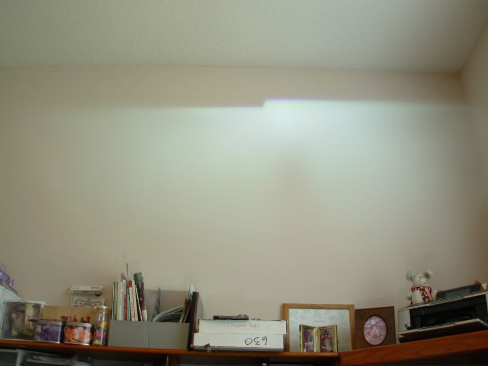 It's substantially BLUEer than the halogen, but throws the same pattern from the projectors.