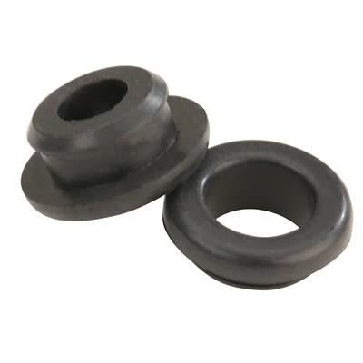 1990 Ford Bronco - Two rubber grommets are shown against a white background. One grommet has a distinct flange.