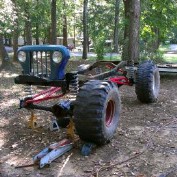 1978 Ford Bronco - This vehicle chassis is set up for off-road use with large tires and heavy-duty suspension.