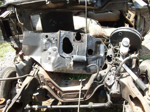 1988 Ford Bronco - to keep the flanges in good condition, as you can see i just cut this side out. It makes it easier to work with.