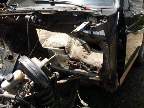 1988 Ford Bronco - now you simply take your air hammer and cut the spot welds out the old fashion way... with force!