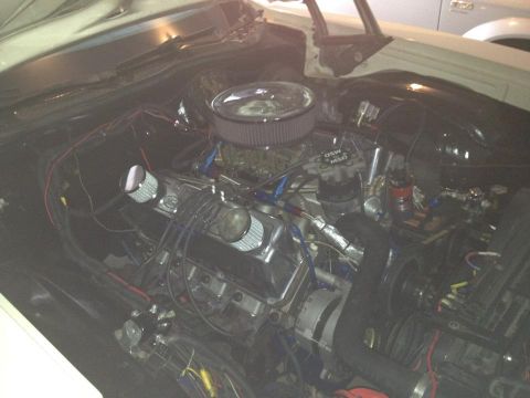 1972 Ford Ranchero - The engine bay contains a V8 engine with an aftermarket air cleaner and MSD distributor.