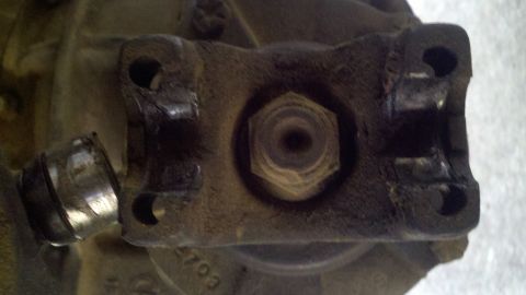 1978 Ford Bronco - This photo shows a close-up of a vehicle's driveshaft U-joint, not a 1978 Ford Bronco.