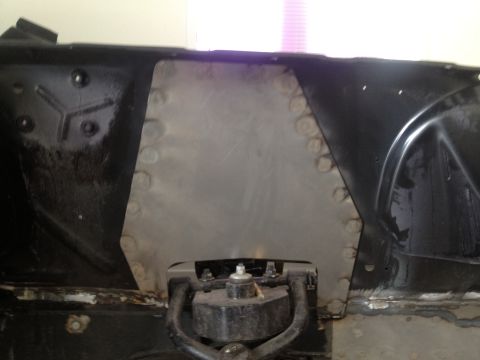 1965 Ford Mustang - Heidts inner fender panel welded in 65 Mustang
