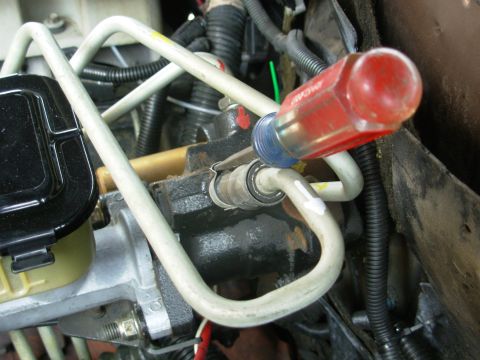 1997 Chevrolet Silverado 3500 - When the clamp loosens, it can be rotated for easier access.