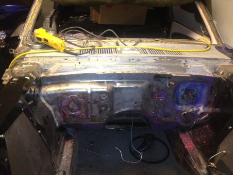 1965 Ford Mustang - Firewall before work