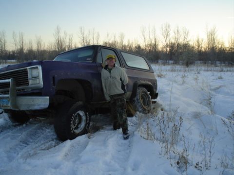 1981 Ford Bronco - Me posing with the effects of my great driving...
