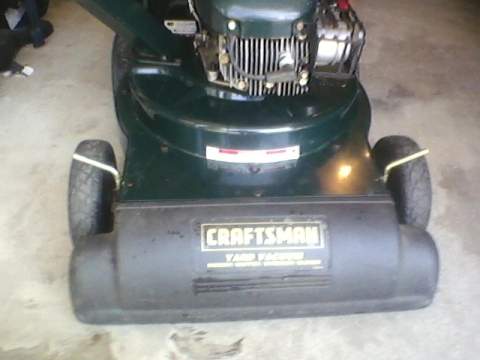 1996 Ford F-150 - Close-up of a Craftsman yard vacuum, showing the brand name and model details.