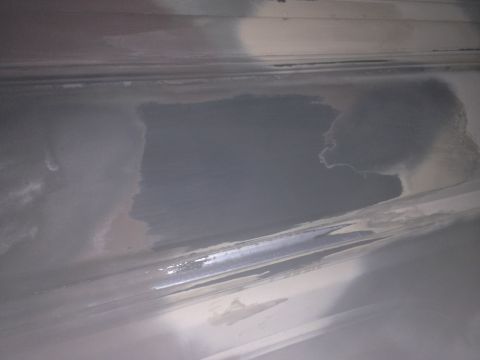 1979 Ford F-350 - The interior panel shows signs of wear and possible repair work.