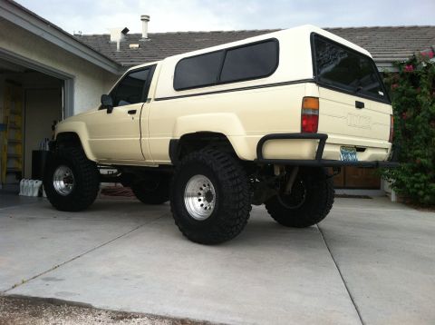 1985 Toyota Pickup/SR5 - Modified 1985 Toyota Pickup/SR5 with a lift kit and off-road tires.