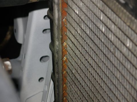 1983 Ford Bronco - I noticed all these cracks before I bought this junkyard radiator. But since the truck wasn't wrecked, and there are no signs of coolant le…
