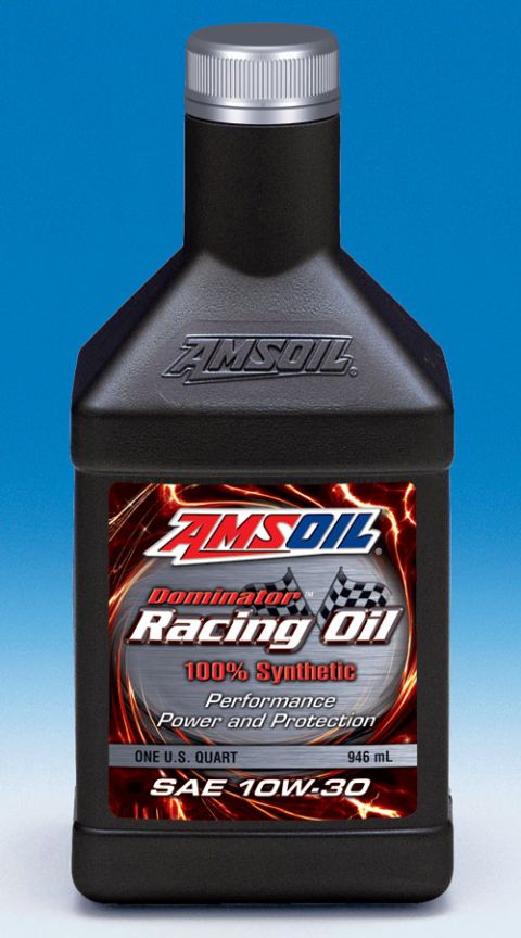 2007 Ford Mustang - Bottle of AMSOIL Dominator Racing Oil, 100% Synthetic, SAE 10W-30.