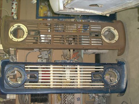1966 Ford Bronco - the 2 will make one. tube grill comes out and the stock grill center goes in.