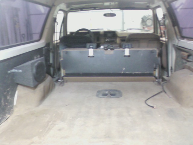 The back was pretty bare.  I stuck in some 6x9's, but it was pretty obvious that I'd have to do something better.