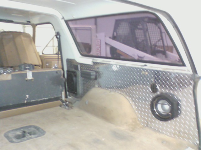 Nice pretty diamond plate.  And new mounts for the 6x9's as well as my first subwoofer mount