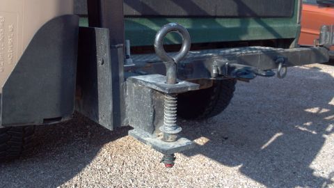 1986 Ford Bronco - This pin & spring locks the arm closed. The spring keeps it from lift up without some deliberate force. Two summers worth of off-roading, a…