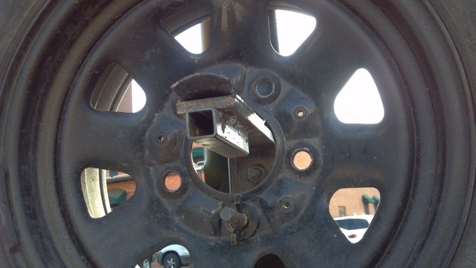 Spare tire mount, minus the license plate bracket.