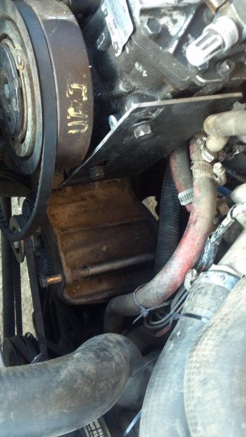 1986 Ford Bronco - I still need a brace from the plate to the tube so I can adjust the pivot angle to tighten the belt. I'm thinking some threaded rod with a…