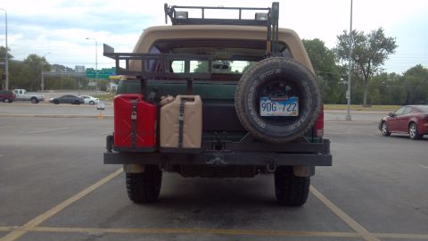 1986 Ford Bronco - Now with Goodyear Wrangler MTR 35" tires on stock rims. No lift. Still looks good, nice beefy tires.