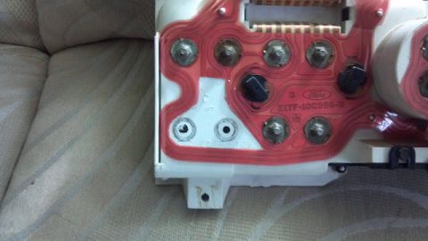 1986 Ford Bronco - I cut away the traces of the membrane that carried the signal for the ammeter.