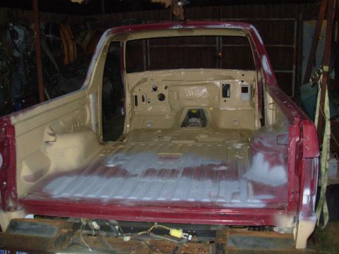 1983 Ford Bronco - I ran out halfway through the bed, so I've ordered 2 more quarts of Rustoleum Sand 7771 . I did the rain gutter repair a few weeks ago. [ur…