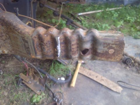 1995 Ford Bronco - Cleaned up frame horn for mock up