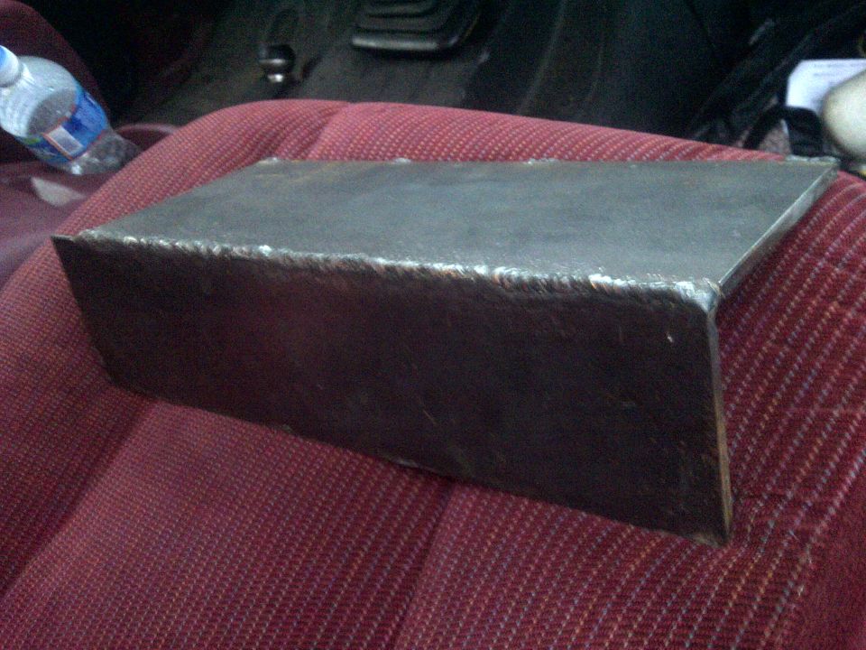 The start of welding to box the frame horns