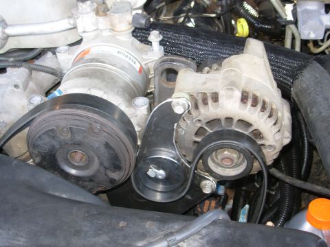 1997 Chevrolet Silverado 3500 - This is just the slack in the belt pulled over to represent the future routing. The magnet is pretty close to the actual idler pulley's siz…