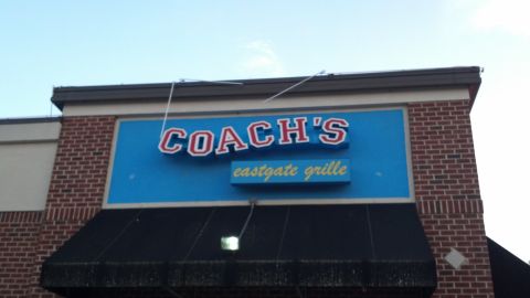 2007 Ford Mustang - Exterior sign for Coach's Eastgate Grille.