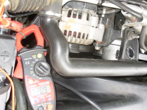 1997 Chevrolet Silverado 3500 - To test the junkyard alternator, I installed it in the stock location with the old belt for the drive to buy the new belt. At the moment, i…