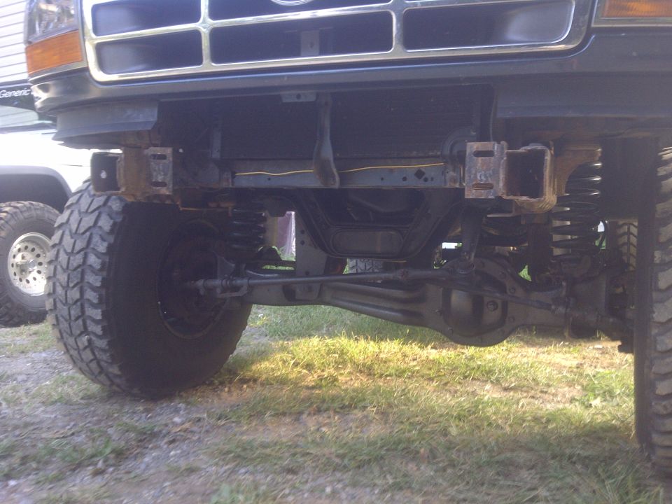 Just took the bumper off. Need to cut the bumper mounts and sway bar mounts off. Then take and inch or so off of the body mounts