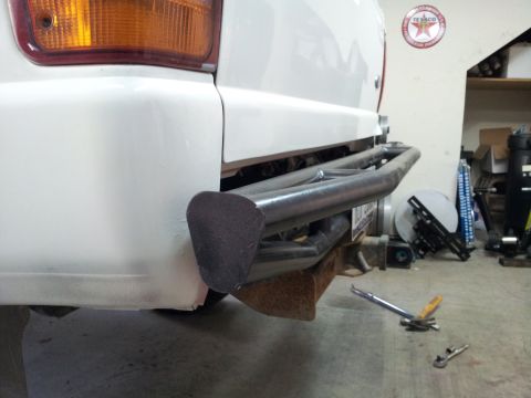 1994 Ford Ranger - Rear view of a 1994 Ford Ranger showing its custom bumper and taillight.